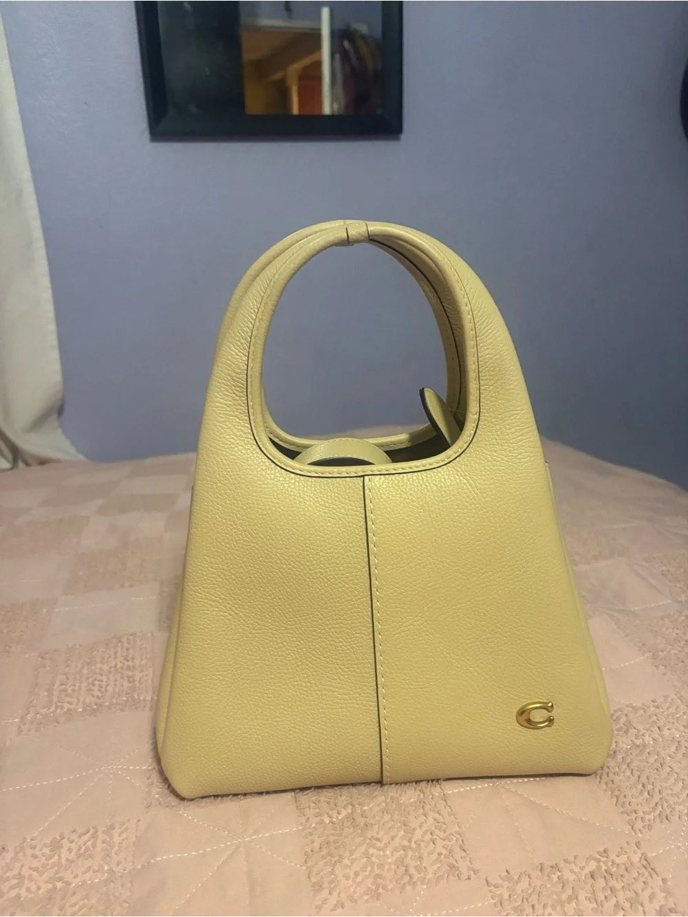 Coach Lana 23 NWT in Color Moonlight Pebbled Leather Top-Handle Bag - Picture 1 of 4